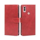 For Kyocera Android One S10 Calf Texture Buckle Flip Leather Phone Case(Red) - 1