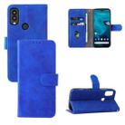 For Kyocera Android One S10 Skin Feel Magnetic Flip Leather Phone Case(Blue) - 1