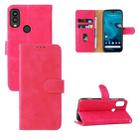 For Kyocera Android One S10 Skin Feel Magnetic Flip Leather Phone Case(Rose Red) - 1