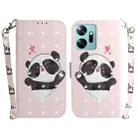 For Infinix Zero 20 / X6821 3D Colored Horizontal Flip Leather Phone Case(Heart Panda) - 1