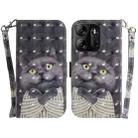 For Tecno Spark Go 2023 / Pop 7 Pro 3D Colored Horizontal Flip Leather Phone Case(Hug Cat) - 1