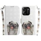 For Tecno Spark Go 2023 / Pop 7 Pro 3D Colored Horizontal Flip Leather Phone Case(Pug) - 1