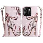 For Tecno Spark Go 2023 / Pop 7 Pro 3D Colored Horizontal Flip Leather Phone Case(Butterfly High-heeled) - 1