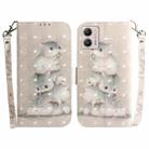 For Motorola Moto G13 / G23 / G53 3D Colored Horizontal Flip Leather Phone Case(Squirrels) - 1