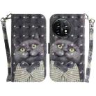 For OnePlus 11 3D Colored Horizontal Flip Leather Phone Case(Hug Cat) - 1