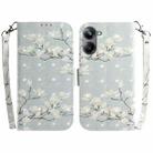 For Realme 10 Pro 5G 3D Colored Horizontal Flip Leather Phone Case(Magnolia) - 1