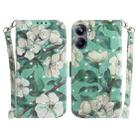 For Realme 10 Pro 5G 3D Colored Horizontal Flip Leather Phone Case(Watercolor Flower) - 1