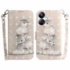 For Realme 10 Pro+ 3D Colored Horizontal Flip Leather Phone Case(Squirrels) - 1