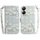 For Realme 10 Pro+ 3D Colored Horizontal Flip Leather Phone Case(Magnolia) - 1