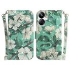 For Realme 10 Pro+ 3D Colored Horizontal Flip Leather Phone Case(Watercolor Flower) - 1