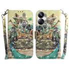 For Realme 10 Pro+ 3D Colored Horizontal Flip Leather Phone Case(Zoo) - 1