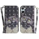 For Realme 10 4G 3D Colored Horizontal Flip Leather Phone Case(Hug Cat) - 1