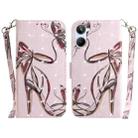 For Realme 10 4G 3D Colored Horizontal Flip Leather Phone Case(Butterfly High-heeled) - 1