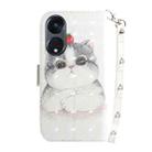For OPPO Reno8 T 5G / A1 Pro 5G 3D Colored Horizontal Flip Leather Phone Case(Cute Cat) - 3