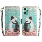 For Xiaomi Redmi Note 12 5G 3D Colored Horizontal Flip Leather Phone Case(Black White Cat) - 1