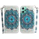 For Xiaomi Redmi Note 12 5G 3D Colored Horizontal Flip Leather Phone Case(Peacock Wreath) - 1