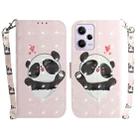 For Xiaomi Redmi Note 12 Pro 5G 3D Colored Horizontal Flip Leather Phone Case(Heart Panda) - 1