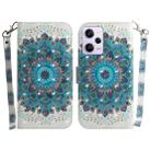 For Xiaomi Redmi Note 12 Pro 5G 3D Colored Horizontal Flip Leather Phone Case(Peacock Wreath) - 1