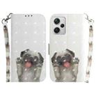 For Xiaomi Redmi Note 12 Pro+ 3D Colored Horizontal Flip Leather Phone Case(Pug) - 1