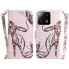 For Xiaomi 13 Pro 5G 3D Colored Horizontal Flip Leather Phone Case(Butterfly High-heeled) - 1