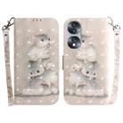 For Honor 70 3D Colored Horizontal Flip Leather Phone Case(Squirrels) - 1