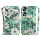 For Honor 70 3D Colored Horizontal Flip Leather Phone Case(Watercolor Flower) - 1