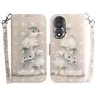 For Honor 80 3D Colored Horizontal Flip Leather Phone Case(Squirrels) - 1