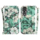 For Honor 80 3D Colored Horizontal Flip Leather Phone Case(Watercolor Flower) - 1