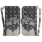 For Honor 80 Pro 3D Colored Horizontal Flip Leather Phone Case(Hug Cat) - 1