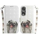 For Honor 80 Pro 3D Colored Horizontal Flip Leather Phone Case(Pug) - 1