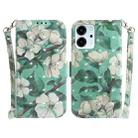 For Honor 80 SE 3D Colored Horizontal Flip Leather Phone Case(Watercolor Flower) - 1