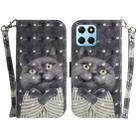 For Honor X8 5G 3D Colored Horizontal Flip Leather Phone Case(Hug Cat) - 1