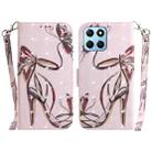 For Honor X8 5G 3D Colored Horizontal Flip Leather Phone Case(Butterfly High-heeled) - 1