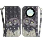 For Honor X9a 3D Colored Horizontal Flip Leather Phone Case(Hug Cat) - 1