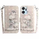 For Honor X7A 3D Colored Horizontal Flip Leather Phone Case(Squirrels) - 1