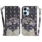 For Honor X7A 3D Colored Horizontal Flip Leather Phone Case(Hug Cat) - 1