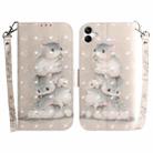 For Samsung Galaxy A04e / F04 / M04 3D Colored Horizontal Flip Leather Phone Case(Squirrels) - 1