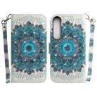 For Sony Xperia 1 IV 2023 3D Colored Horizontal Flip Leather Phone Case(Peacock Wreath) - 1