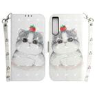 For Sony Xperia 10 IV 2023 3D Colored Horizontal Flip Leather Phone Case(Cute Cat) - 1