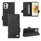 For Motorola Moto G13 / G23 / G53 Magnetic Clasp Flip Leather Phone Case(Black) - 1