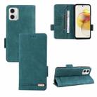 For Motorola Moto G13 / G23 / G53 Magnetic Clasp Flip Leather Phone Case(Green) - 1