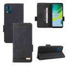 For Motorola Moto E13 4G Magnetic Clasp Flip Leather Phone Case(Black) - 1