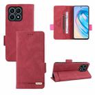 For Honor X8a Magnetic Clasp Flip Leather Phone Case(Red) - 1