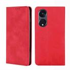 For OPPO Reno8 T 5G/A1 Pro 5G Skin Feel Magnetic Horizontal Flip Leather Phone Case(Red) - 1