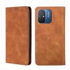 For Xiaomi Redmi 12C 4G Skin Feel Magnetic Horizontal Flip Leather Phone Case(Light Brown) - 1