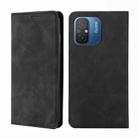 For Xiaomi Redmi 12C 4G Skin Feel Magnetic Horizontal Flip Leather Phone Case(Black) - 1