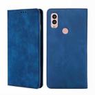 For Kyocera Android One S10 Skin Feel Magnetic Horizontal Flip Leather Phone Case(Blue) - 1