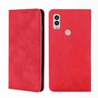 For Kyocera Android One S10 Skin Feel Magnetic Horizontal Flip Leather Phone Case(Red) - 1