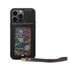 For iPhone 14 ESEBLE Star Series Lanyard Holder Card Slot Phone Case(Black) - 1