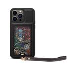 For iPhone 13 Pro ESEBLE Star Series Lanyard Holder Card Slot Phone Case(Black) - 1